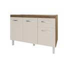 Balcão Armário Gabinete Para Pia De Cozinha 118 Cm Aline 3 Portas E 1 Gaveta Off White Balcão Armário Gabinete Para Pia De Cozinha 118 Cm Aline 3 Portas E 1 Gaveta Off White