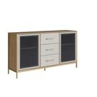 Balcão Armário Multiuso para Cozinha Sala de Jantar Arenas 150cm Industrial Placa e Ponto Balcão Armário Multiuso para Cozinha Sala de Jantar Arenas 150cm Industrial Placa e Ponto