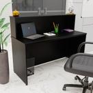 Balcão Atendimento Recepção Consultório 140x60cm Preto