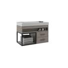 Balcão Banheiro 2 Gavetas New 80cm MDF Cuba Marmorite