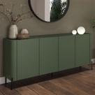 Balcão Buffet 180cm Porta Lisa Estrutura 100% Mdf com Pés em Metal Bend