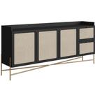 Balcão Buffet 183cm Com Pés De Metálicos Oslo - Nero