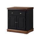 Balcão Buffet 2 Portas 1 Gavetas Manchester 2000 Linz Móveis - Preto/Imbuia Glazer