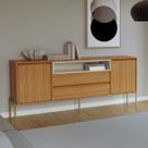 Balcão Buffet 2 Portas 2 Gavetas 184cm 100% MDF TB403 Florença Dalla Costa