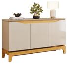 Balcão Buffet 3 Portas 136 Cm Joile Cedro Off White Dj Moveis