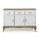 Balcão Buffet 3 Portas e 3 Gavetas 2003 Branco com Garapa