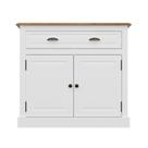 Balcão Buffet Aparador 2 Portas 1 Gaveta Branco Farm House