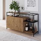 Balcão Buffet Bar Industrial Com 2 Portas e 8 Nichos 135 cm