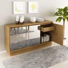 Balcão Buffet c/ espelho 160cm 03 portas BB2609 Tecnomóbili Balcão Buffet c/ espelho 160cm 03 portas BB2609 Tecnomóbili
