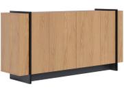 Balcão Buffet Copacabana 4 Portas 2 Prateleiras Freijó/Preto Fosco - Colibri