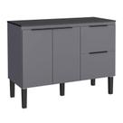 Balcão Buffet Cozinha Sala de Jantar com Tampo 120cm Cisne Cozimax Cinza Balcão Buffet Cozinha Sala de Jantar com Tampo 120cm Cisne Cozimax Cinza