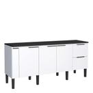 Balcão Buffet Cozinha Sala de Jantar com Tampo 200cm Cisne Cozimax Branco