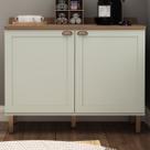 Balcão Buffet Iluminata 2 Portas 100% Mdf Verde Mint - Genialflex