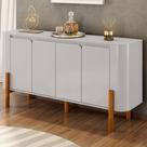 Balcão Buffet Imbassaí 4 Portas 2 Prateleiras Off White - Móveis Bechara