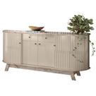 Balcão Buffet para Sala de Jantar 183cm Mônica M01 Calacata/Off White - Mpozenato