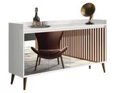 Balcao Buffet Retrô com Espelho Delta Branco Gloss - MoveisAqui