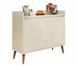 Balcão Buffet Retrô Delta 2 Portas Off White - MoveisAqui