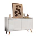 Balcao Buffet Retrô Delta Branco Gloss - MoveisAqui