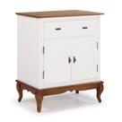 Balcão Buffet Rústico com 2 Portas e 1 Gavetas Pés Luis Xv 60629 Linz Móveis - Laca Branca/imbuia Glazer Balcão Buffet Rústico com 2 Portas e 1 Gavetas Pés Luis Xv 60629 Linz Móveis - Laca Branca/imbuia Glazer