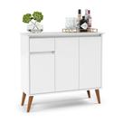 Balcão Buffet Veneza 3 Portas 1 Gaveta Pés Madeira Maciça 93cm EJ Móveis