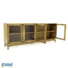 Balcão Buffet Voss 4 Portas Base Madeira - Castanho Oregon - Datelli Design Balcão Buffet Voss 4 Portas Base Madeira - Castanho Oregon - Datelli Design
