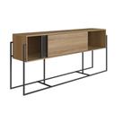 Balcão Buffet York 188cm Estrutura Preto Fosco - Hanover