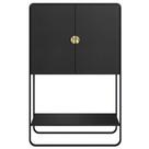 Balcao Cafe Bar Organico 2 Portas 90 Cm 28069 Artesano Nero Preto