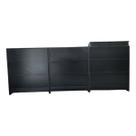 Balcão Caixa + Balcão Recepção 100% Mdf Preto - Suprema Móveis