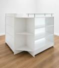 Balcão Caixa + Expositor Vidro 100% Mdf Branco Desmontado - Suprema Móveis Balcão Caixa + Expositor Vidro 100% Mdf Branco Desmontado - Suprema Móveis