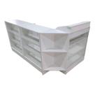 Balcão Caixa Vitrine + 2 Expositores Lojas E Comércios 100% Mdf Branco - Suprema Móveis