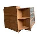Balcão Caixa + Vitrine Lojas E Comércios Em Geral 100% Mdf Amadeirado - Suprema Móveis