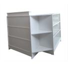 Balcão Caixa + Vitrine Lojas E Comércios Em Geral 100% Mdf Branco - Suprema Móveis