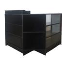 Balcão Caixa + Vitrine Lojas E Comércios Em Geral 100% Mdf Preto - Suprema Móveis