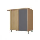 Balcão Canto Dir Esq 1 Porta Nesher Condessa 93x52cm Mdf Carvalho Titânio