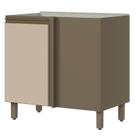 Balcão Canto Reto 01 Porta Connect Duna/Cristal Balcão Canto Reto 01 Porta Connect Duna/Cristal