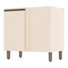 Balcão Canto Reto 1 Porta Connect Off White - Henn Balcão Canto Reto 1 Porta Connect Off White - Henn
