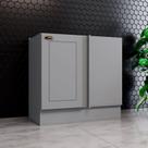 Balcão Canto Reto para Cozinha 1 Porta Emily Espresso Móveis