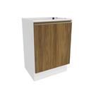 Balcão Celeste Kappesberg 100% Mdf 1 Porta Branco/nogueira