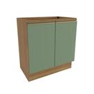 Balcão Celeste Kappesberg 100% Mdf 2 Portas Nogueira/verde