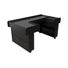 Balcão Check Out 1,80m Black Preto com Gaveta Toop Ormifrio Balcão Check Out 1,80m Black Preto com Gaveta Toop Ormifrio