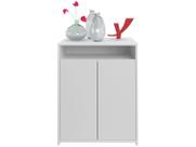 Balcão Com 2 Portas e 1 Nicho Artany Cool Cor Branco