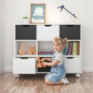 Balcão Com 9 Nichos E 6 Gavetas Para Quarto Infantil