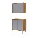 Balcão com Aéreo Aurea 80 cm com 4 Portas