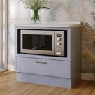 Balcão com Nicho para Forno com Tampo Marselha CabeCasa MadeiraOriginals Azul Sereno/Branco