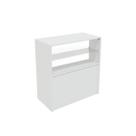 Balcão Com Prateleira De Vidro MDF Modelo Misto New 89x95x45 cm Comac