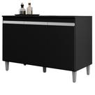 Balcao Com Tampo 120 Cm 3 Portas Manu Preto Reajl Preto Balcao Com Tampo 120 Cm 3 Portas Manu Preto Reajl Preto