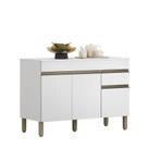 Balcão (Com Tampo) 120cm 3 Portas 1 Gaveta Line - SSX Multicoisas
