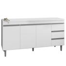 Balcao Com Tampo 150 cm 3 Portas Andreia Branco REAJL