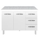 Balcão Com Tampo Bianca 120 cm Branco Moblis