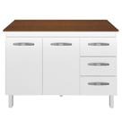 Balcão Com Tampo Bianca 120 cm Branco Savana Moblis
